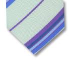 Gravata Coordinati Infantil verde com listras em tons de azul e roxo